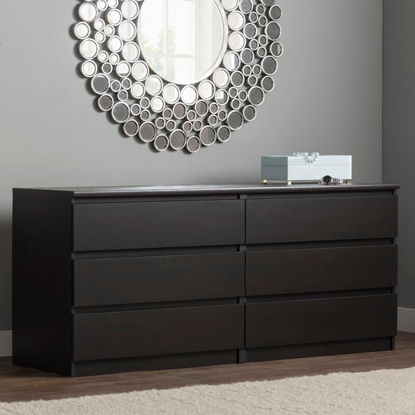 Coffee Kepner 6 Drawer 60.55'' W Double Dresser Clean-lined Silhouette and Neutral