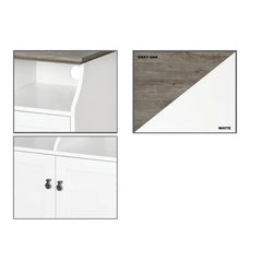Kerney 29.9'' Tall 2 Door Accent Cabinet Feature Stylish Contrasting Hardware