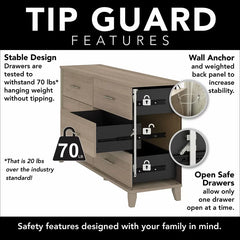 Ketcham 6 Drawer 59.29'' W Double Dresser Organize and Accessorize