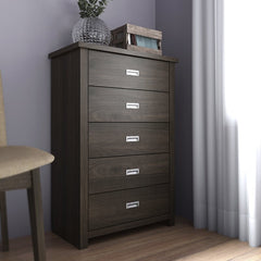Khiri 5 Drawer 30.25'' W Chest Royal Espresso Indoor Dresser Mirror