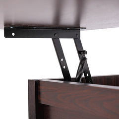 Brown Kiah Lift Top Coffee Table  2 Divided Storage Design