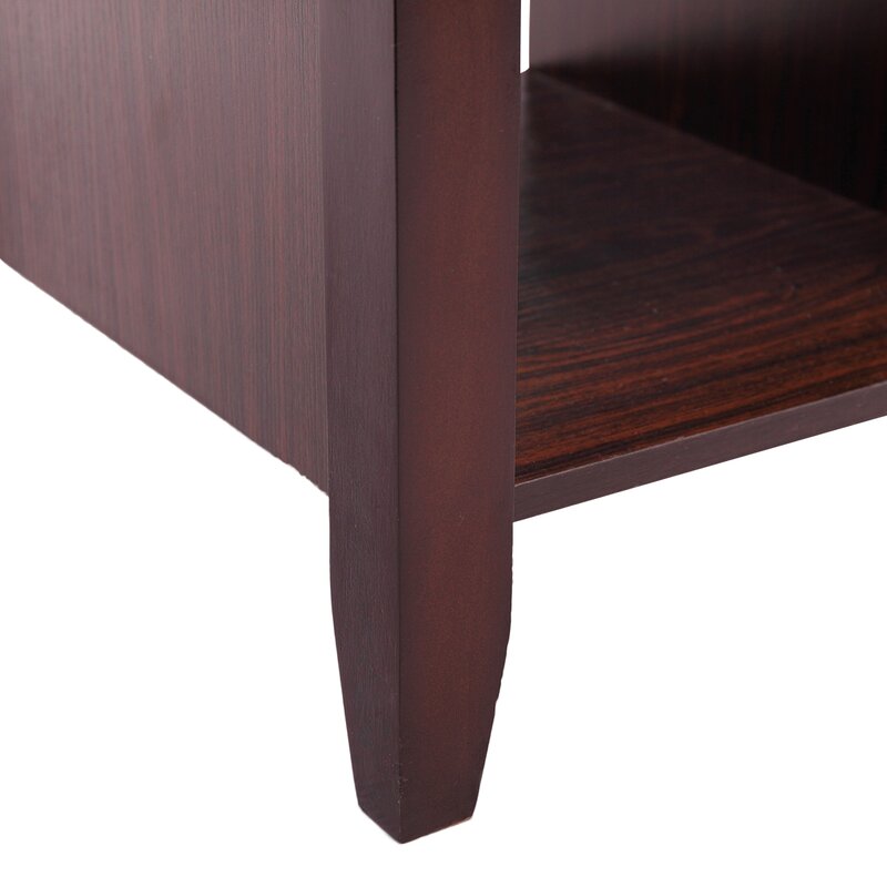 Brown Kiah Lift Top Coffee Table  2 Divided Storage Design