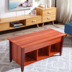 Pear Wood Kiah Lift Top Coffee Table Beautiful Design for Office or Home
