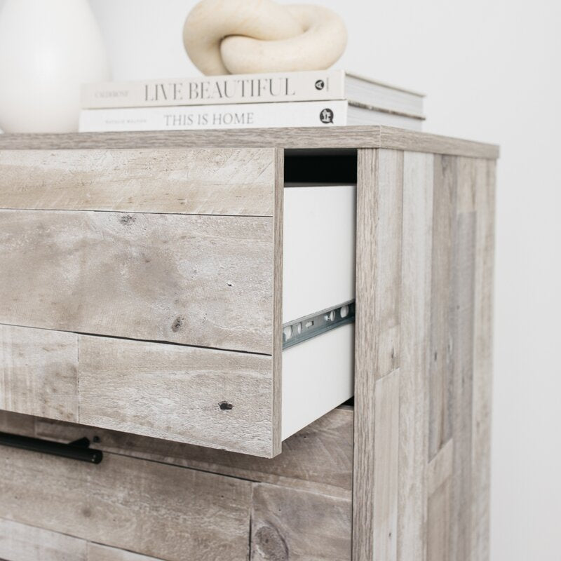Whitewash Kian 4 Drawer 28'' W Chest Smooth-Operating Drawers