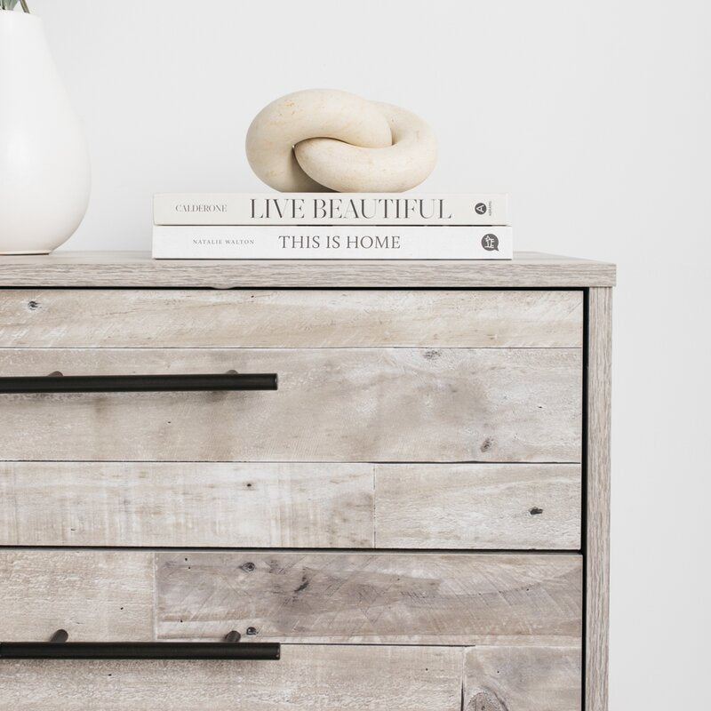 Whitewash Kian 4 Drawer 28'' W Chest Smooth-Operating Drawers