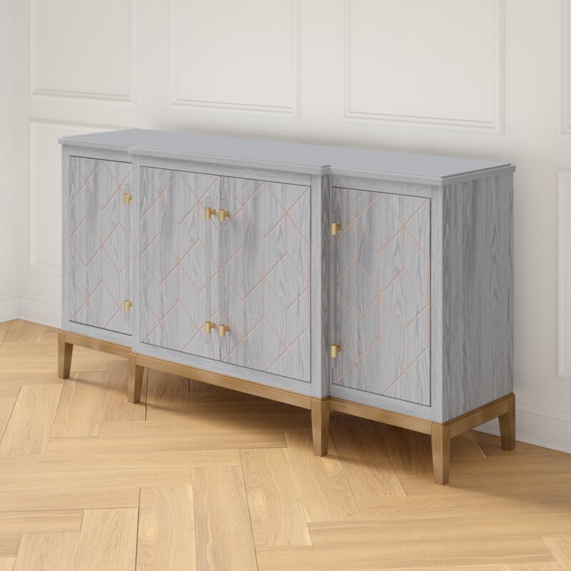 Kidham 68" Wide Sideboard Solid and Manufactured Wood