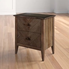 Kidsgrove 26'' Tall 2 - Drawer Solid Wood Nightstand