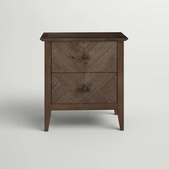 Kidsgrove 26'' Tall 2 - Drawer Solid Wood Nightstand
