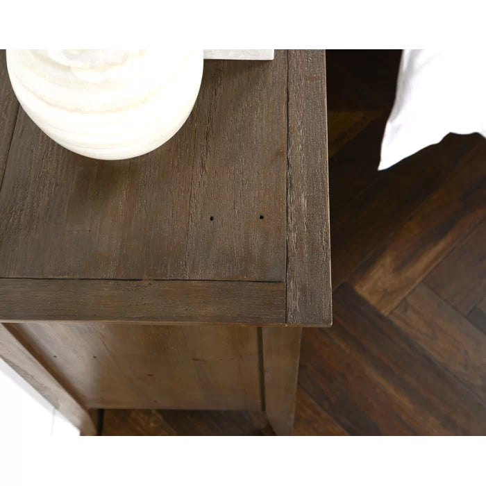 Kidsgrove 26'' Tall 2 - Drawer Solid Wood Nightstand