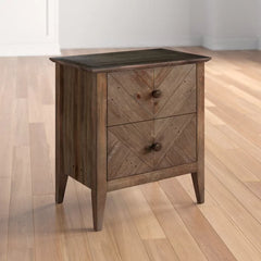 Kidsgrove 26'' Tall 2 - Drawer Solid Wood Nightstand