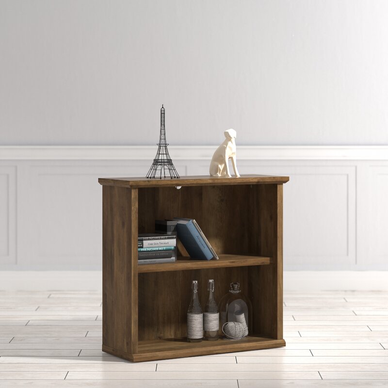 (2 Shelves) 30" H x 31" W x 12” D Oak Kingstree 31'' W Standard Bookcase Perfect for Stashing All of your Favorite