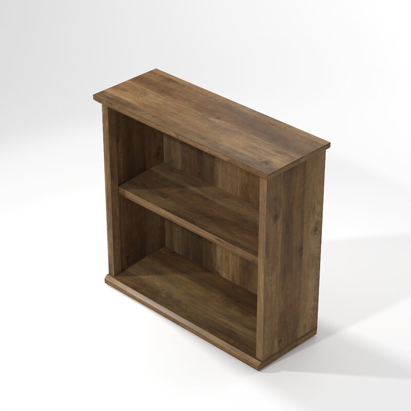 (2 Shelves) 30" H x 31" W x 12” D Oak Kingstree 31'' W Standard Bookcase Perfect for Stashing All of your Favorite