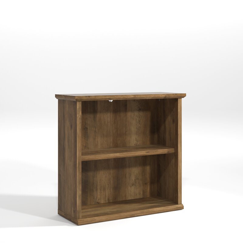 (2 Shelves) 30" H x 31" W x 12” D Oak Kingstree 31'' W Standard Bookcase Perfect for Stashing All of your Favorite