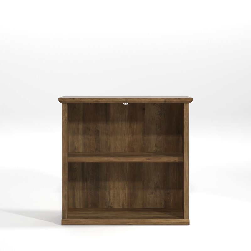 (2 Shelves) 30" H x 31" W x 12” D Oak Kingstree 31'' W Standard Bookcase Perfect for Stashing All of your Favorite