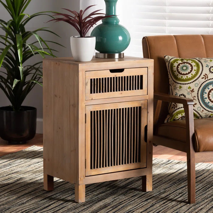 Kinsela 27.95'' Tall 1 - Drawer Nightstand in Brown