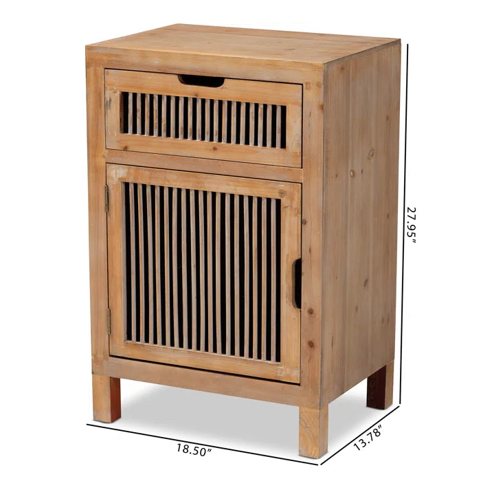Kinsela 27.95'' Tall 1 - Drawer Nightstand in Brown