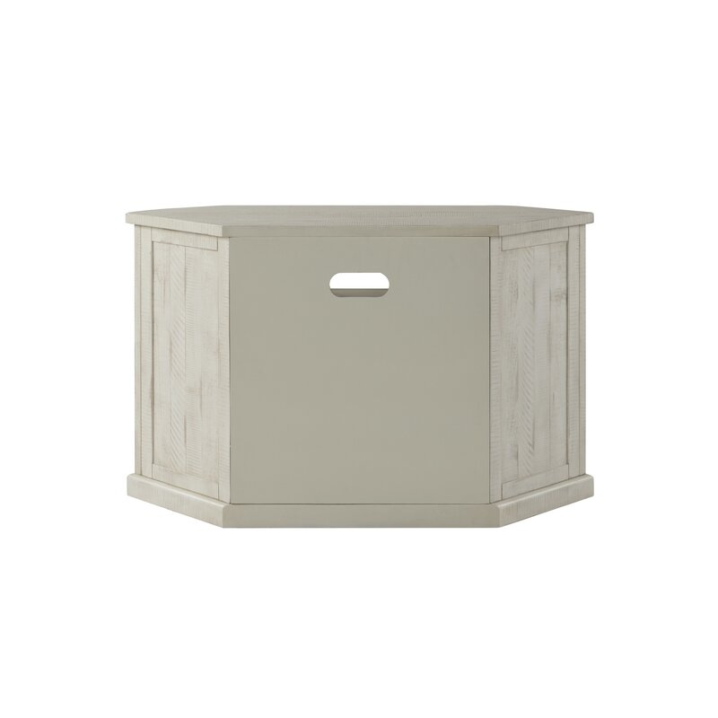 Kinsella Solid Wood Corner TV Stand for TVs up to 55" Antique White