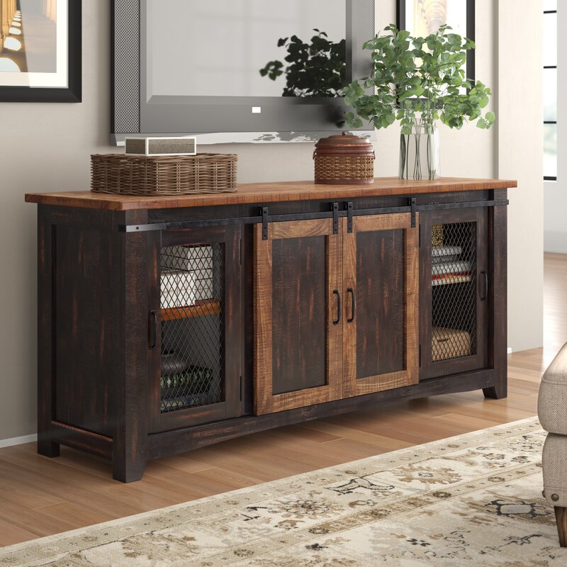 Kinsella TV Stand for TVs up to 70" Crafted From Solid Pine and MDF