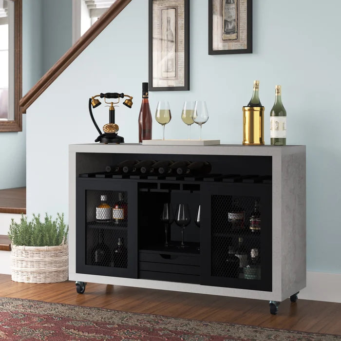 47.25'' Wide 1 Drawer Server 10-Bottle Wine Rack Perfect for Organize