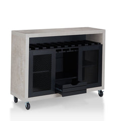 47.25'' Wide 1 Drawer Server Mesh Sliding Cabinet Doors for Plenty Of Factory Flair. Beyond Stylish, This Server Features A 10-Bottle Wine Rack