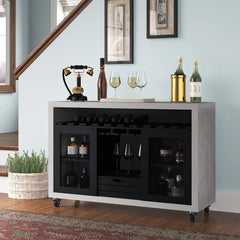 47.25'' Wide 1 Drawer Server 10-Bottle Wine Rack Perfect for Organize