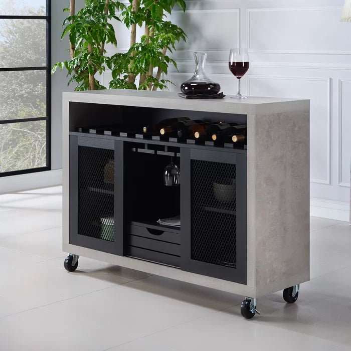 47.25'' Wide 1 Drawer Server 10-Bottle Wine Rack Perfect for Organize