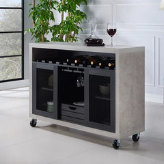 47.25'' Wide 1 Drawer Server 10-Bottle Wine Rack Perfect for Organize
