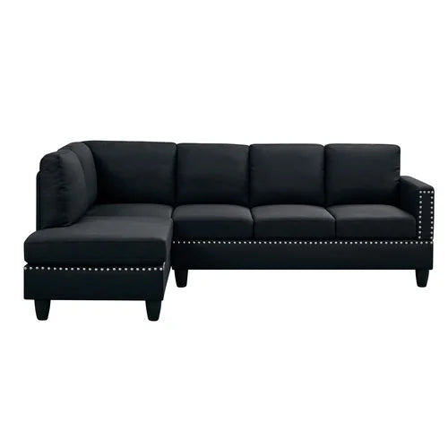 Kissner 95.25" Wide Sofa & Chaise Tapered Wooden Feet