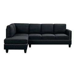 Kissner 95.25" Wide Sofa & Chaise Tapered Wooden Feet