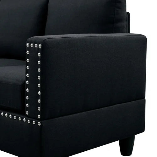 Kissner 95.25" Wide Sofa & Chaise Tapered Wooden Feet