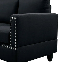 Kissner 95.25" Wide Sofa & Chaise Tapered Wooden Feet