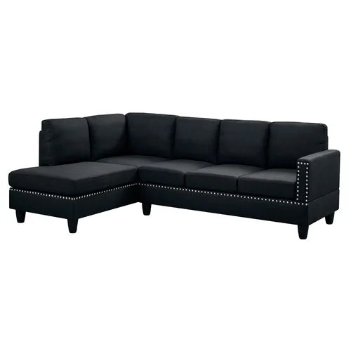 Kissner 95.25" Wide Sofa & Chaise Tapered Wooden Feet
