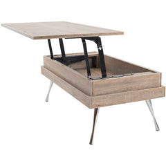 Lift Top 4 Legs Coffee Table featuring that raises to reveal a hidden storage