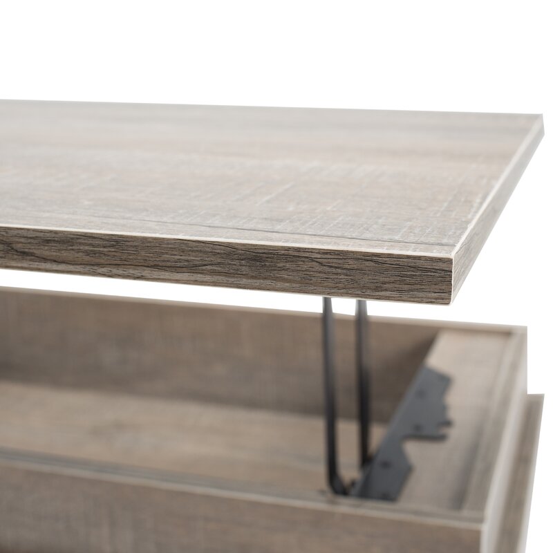 Lift Top 4 Legs Coffee Table featuring that raises to reveal a hidden storage