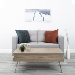 Lift Top 4 Legs Coffee Table featuring that raises to reveal a hidden storage