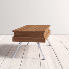 Lift Top 4 Legs Coffee Table  four splayed Metal Legs with a Polished Chrome Finish