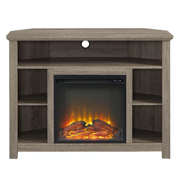 Driftwood Kneeland TV Stand for TVs up to 50" with Fireplace Included