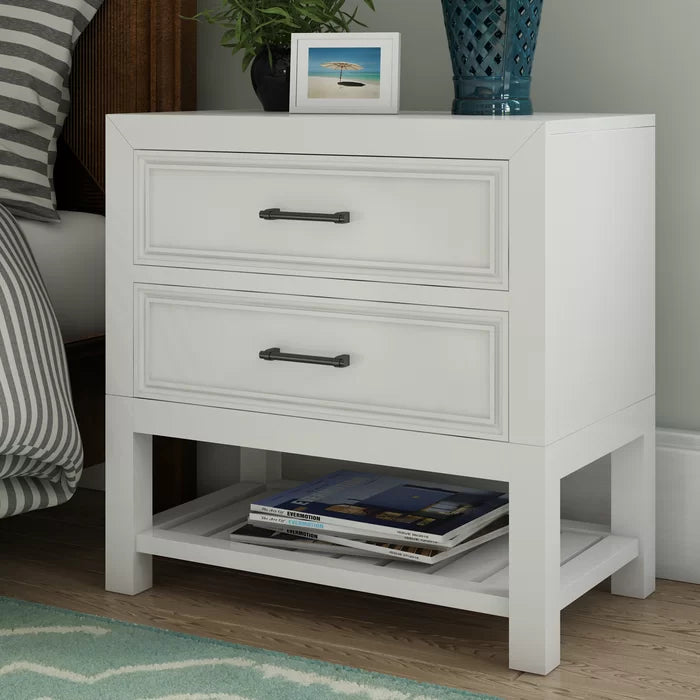 Knutsford 28'' Tall 2 - Drawer Nightstand in White Perfect Storage Space