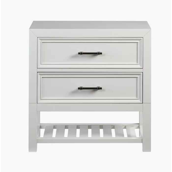 Knutsford 28'' Tall 2 - Drawer Nightstand in White Perfect Storage Space
