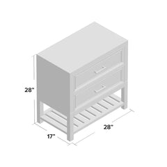 Knutsford 28'' Tall 2 - Drawer Nightstand in White Perfect Storage Space