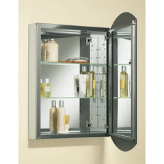 Single Door Frameless Mirrored 20" x 31" Medicine Cabinet Provides A Stylish Complement To Your Bath Or Powder Room