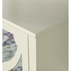 Cream Kohut 26'' Tall 1 - Door Mirrored Accent Cabinet Sturdy and Durability