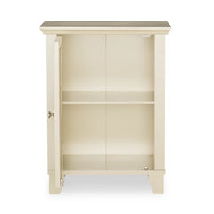 Cream Kohut 26'' Tall 1 - Door Mirrored Accent Cabinet Sturdy and Durability