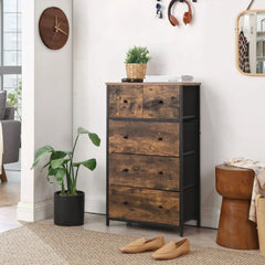 Koji 5 Drawer 11.8'' W Solid Wood Double Dresser Aesthetic Design