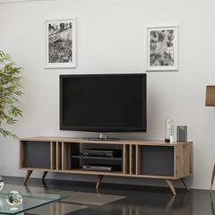 Solid Wood Koopman TV Stand for TVs up to 78" Modern and Contemporary Design