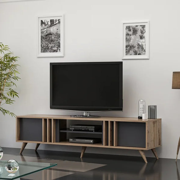 Solid Wood Koopman TV Stand for TVs up to 78" Modern and Contemporary Design