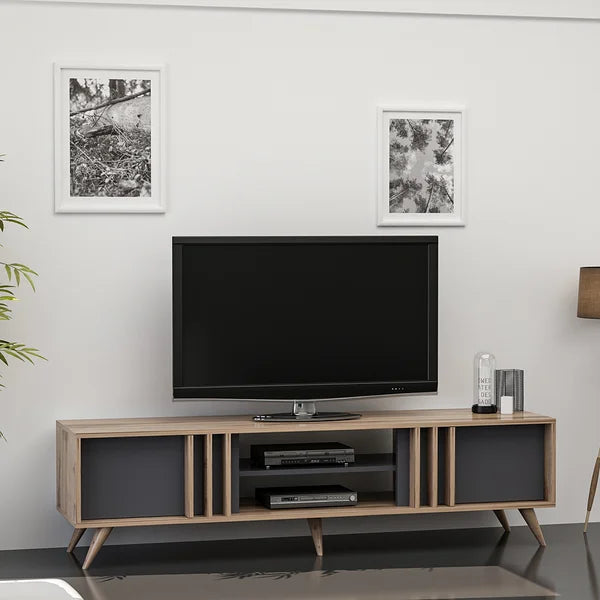 Solid Wood Koopman TV Stand for TVs up to 78" Modern and Contemporary Design