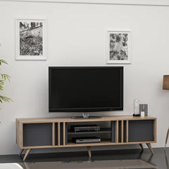 Solid Wood Koopman TV Stand for TVs up to 78" Modern and Contemporary Design