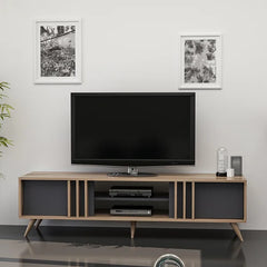 Solid Wood Koopman TV Stand for TVs up to 78" Modern and Contemporary Design
