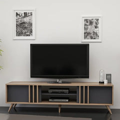 Solid Wood Koopman TV Stand for TVs up to 78" Modern and Contemporary Design